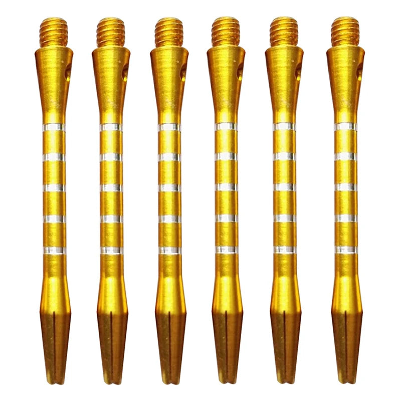 6pcs/Set Aluminum Medium Darts Shafts Harrows Stems Throwing Accessories Metal Rod 4.5mm Mixed Color Thread