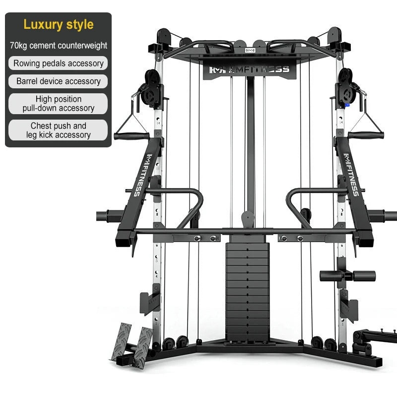Gym commercial small bird dual arm machine comprehensive training device, multi-functional gantry strength fitness equipment