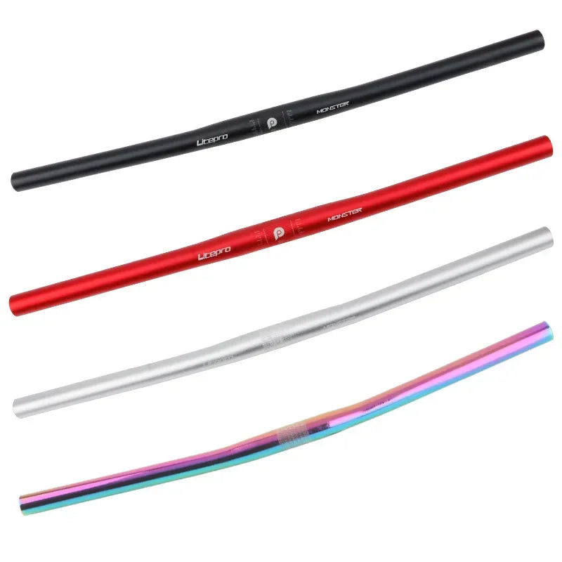 Folding Bike Horizontal 25.4*540/580mm Aluminium Alloy Ultra Light Handlebars Bicycle Parts