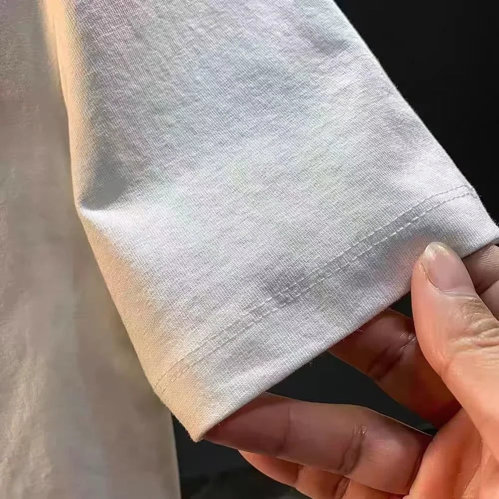 2025 New T-shirt Golf T-shirt Cotton Loose Couple Short-sleeved Korean Summer Short-sleeved Top for Men and Women