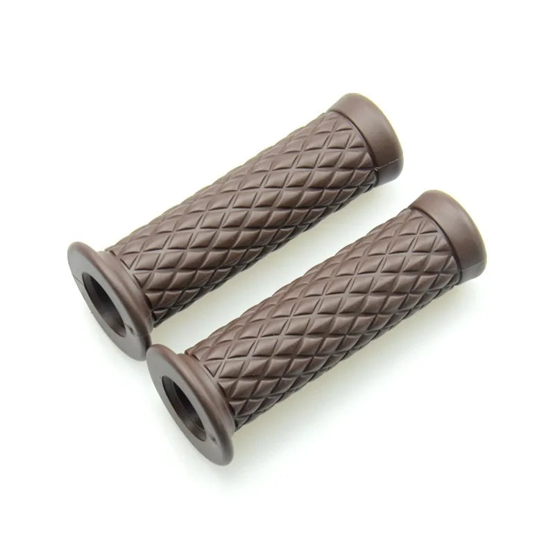 Universal 7/8" 22mm 24mm Retro Motorcycle Hand Grips Non-slip Rubber Handlebar Grips for Moto Scooter Motocross Motorbike Grips