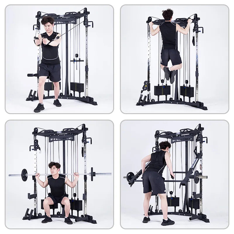 Gym commercial small bird dual arm machine comprehensive training device, multi-functional gantry strength fitness equipment
