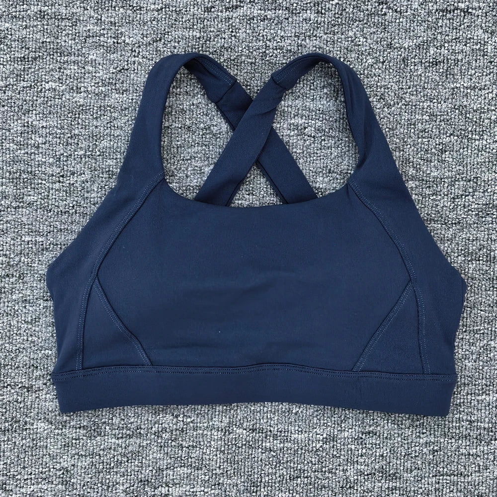 Women Cross Strap Sports Bra Top Women Push Up Sport Bra Yoga Gym Crop Top Brassiere Fitness Top Sport Bra Breathable Bras