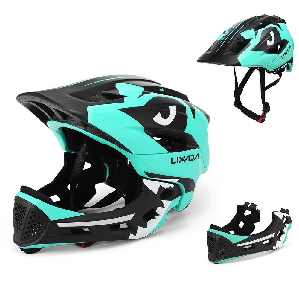 Kids Detachable Full Face Helmet Children Sports Safety Helmet for Cycling Skateboarding Roller Skating