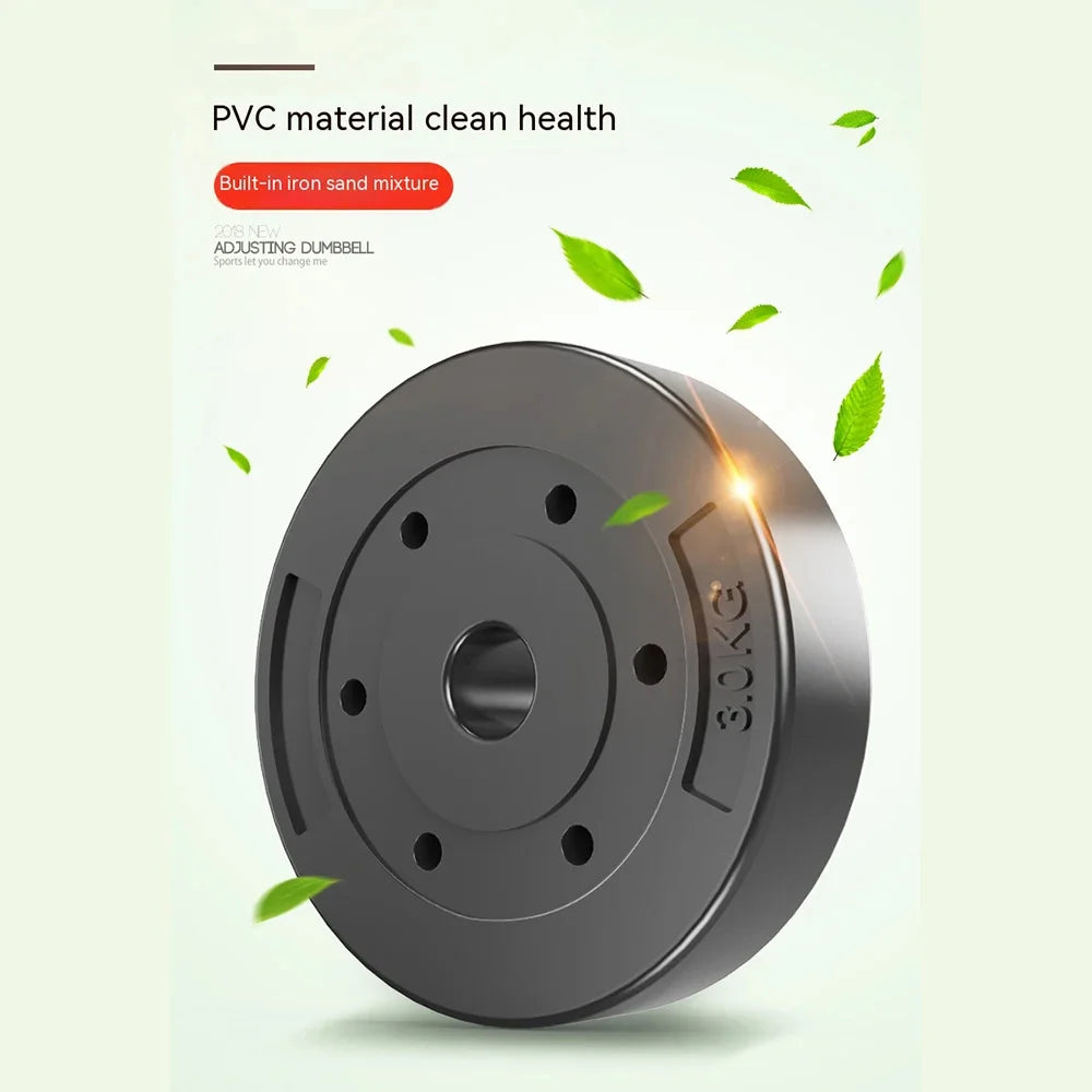 Multifunctional Adjustable Dumbbell Rod Gym Equipment Locking Nuts Home Workout Strength Training Men Women Fitness