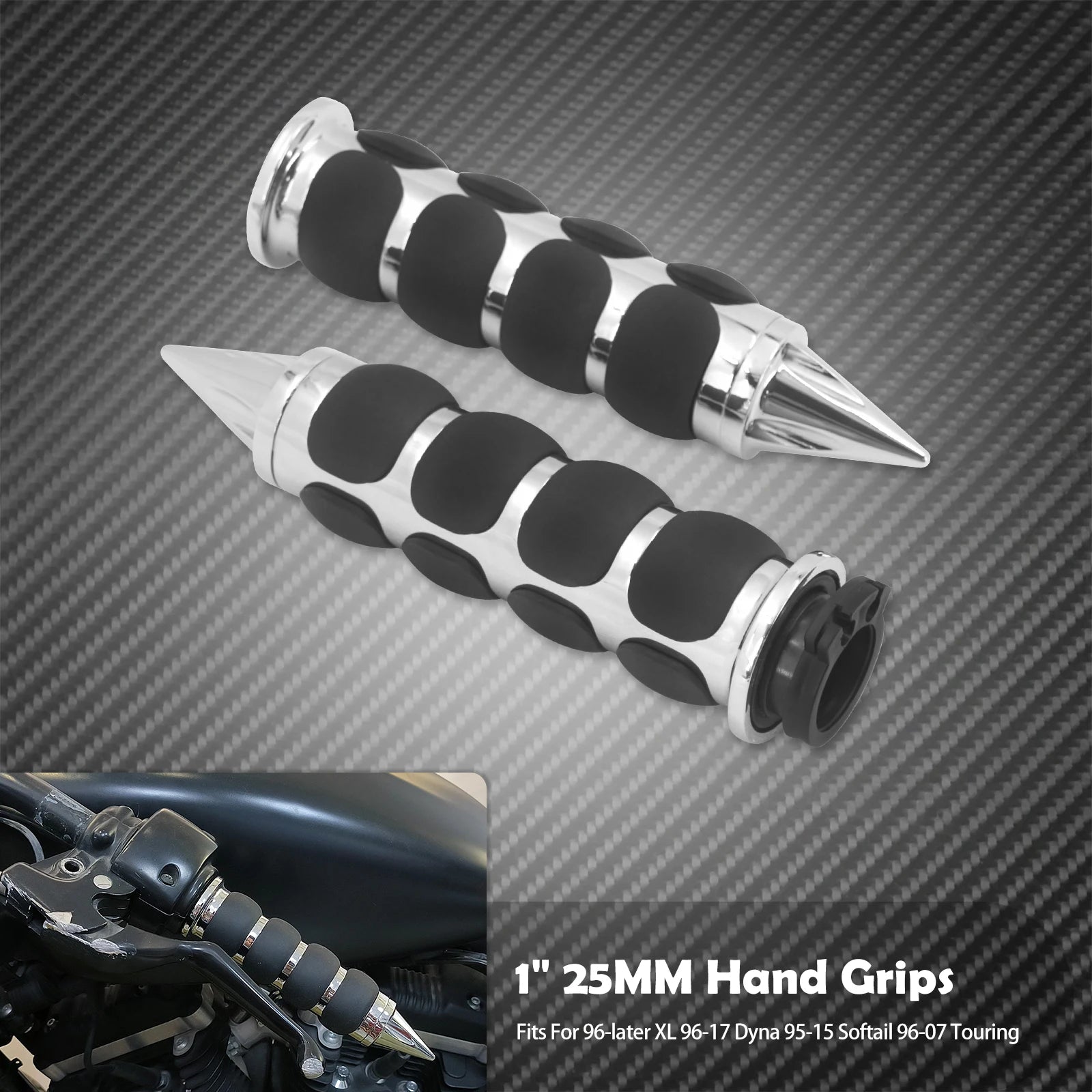 1" Motorcycle Hand Grips 25mm Handlebar Handle Bar For Harley Touring FLHR Softail Fat Boy Sportster XL 883 1200 Dyna For Honda