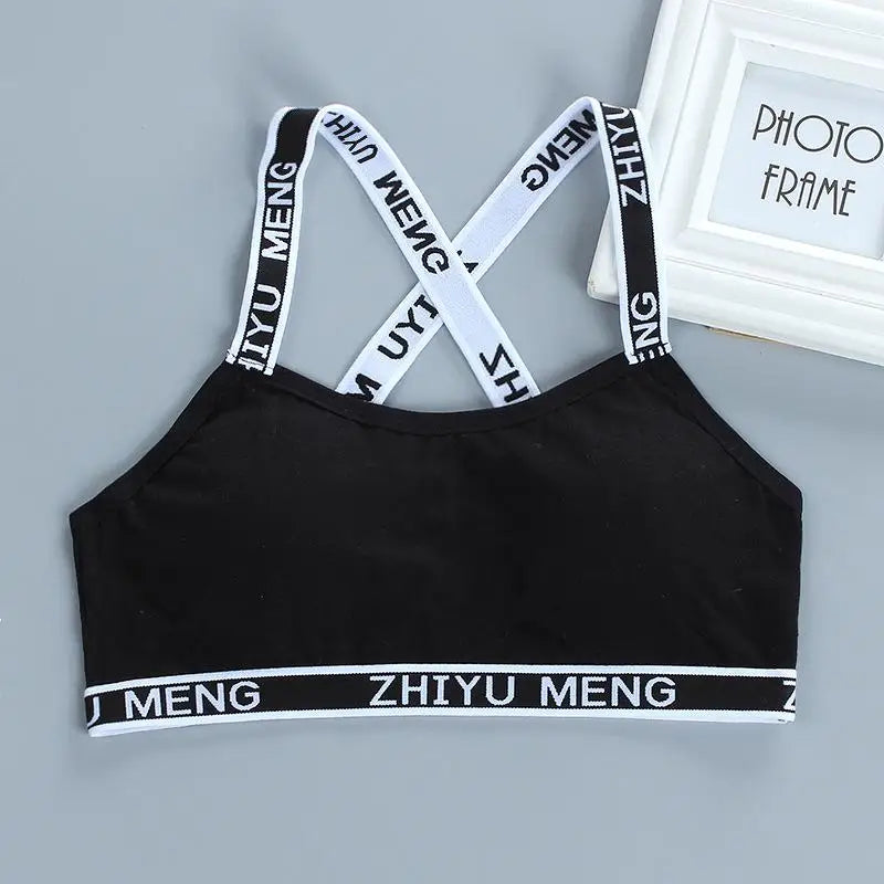 3pcs Puberty Girls Training Bras Kids Maiden Cotton Bra Underwear Teen Camisoles Tube Top Teenage Sport Bras Children's Lingerie