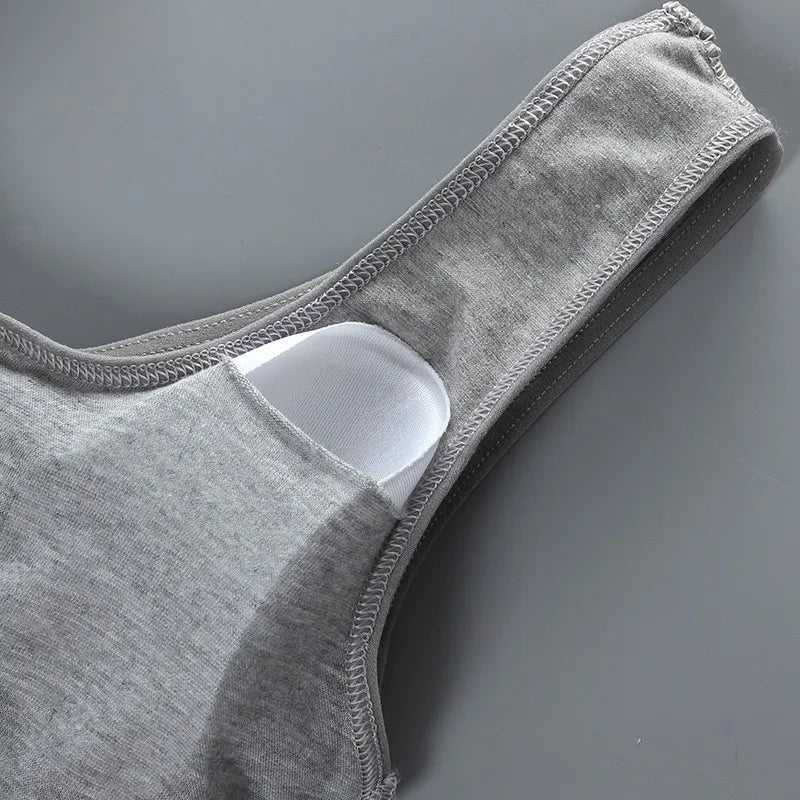 8-16Y Young Girls Bra Panties Set Solid Color Removeable Padded Children Underwear Training Bra Teenage Lingerie Kids Sport Bras