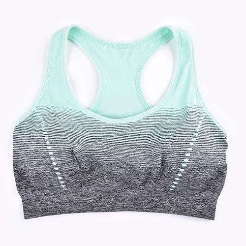 Breathable Sports Bra Top Fitness Women Brassiere Padded Sport Bra Running Gym Seamless Push Up Bras Underwear Shockproof Sport