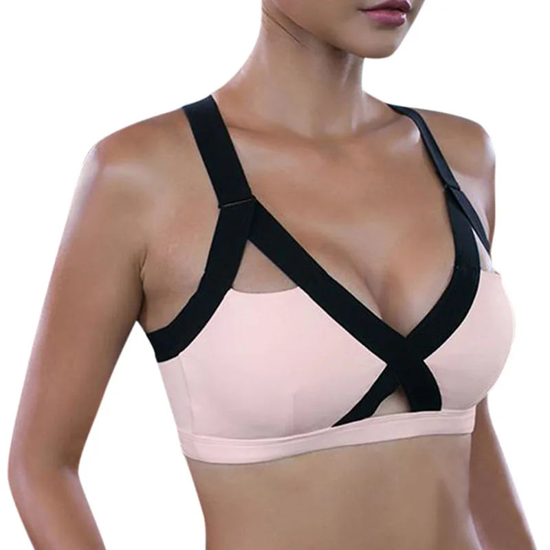Breathable Sports Bra Anti-Sweat Fitness Top Women Seamless Yoga Bra Shockproof Crop Top Push Up Sport Bra Gym Workout Top