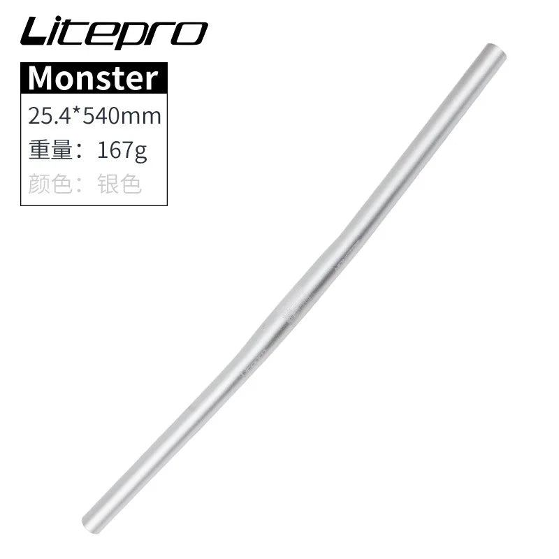 Folding Bike Horizontal 25.4*540/580mm Aluminium Alloy Ultra Light Handlebars Bicycle Parts
