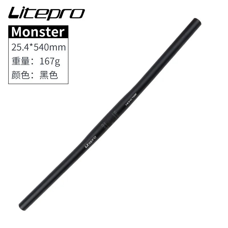 Folding Bike Horizontal 25.4*540/580mm Aluminium Alloy Ultra Light Handlebars Bicycle Parts