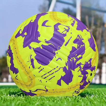 Soccer Ball Official Size 5 Three Layer Wear Rsistant Durable Soft PU Leather Seamless Football Team Match Group Train Game Play