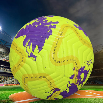 Soccer Ball Official Size 5 Three Layer Wear Rsistant Durable Soft PU Leather Seamless Football Team Match Group Train Game Play