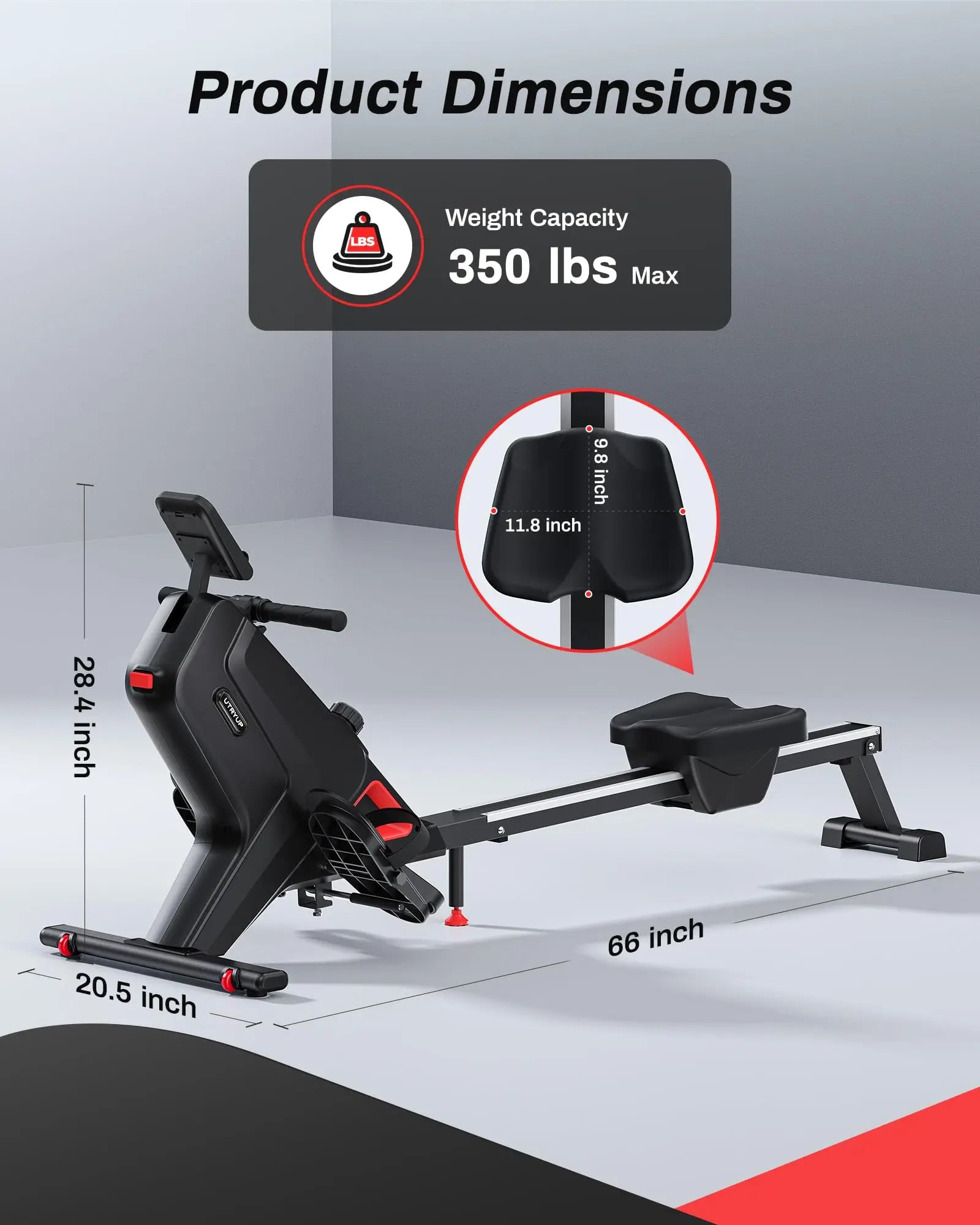 UTRYUP Magnetic Rowing Machines R05 Water Rower R10 16 Levels Quiet Resistance Foldable Compact Rowing Machine Home Gym Fitness
