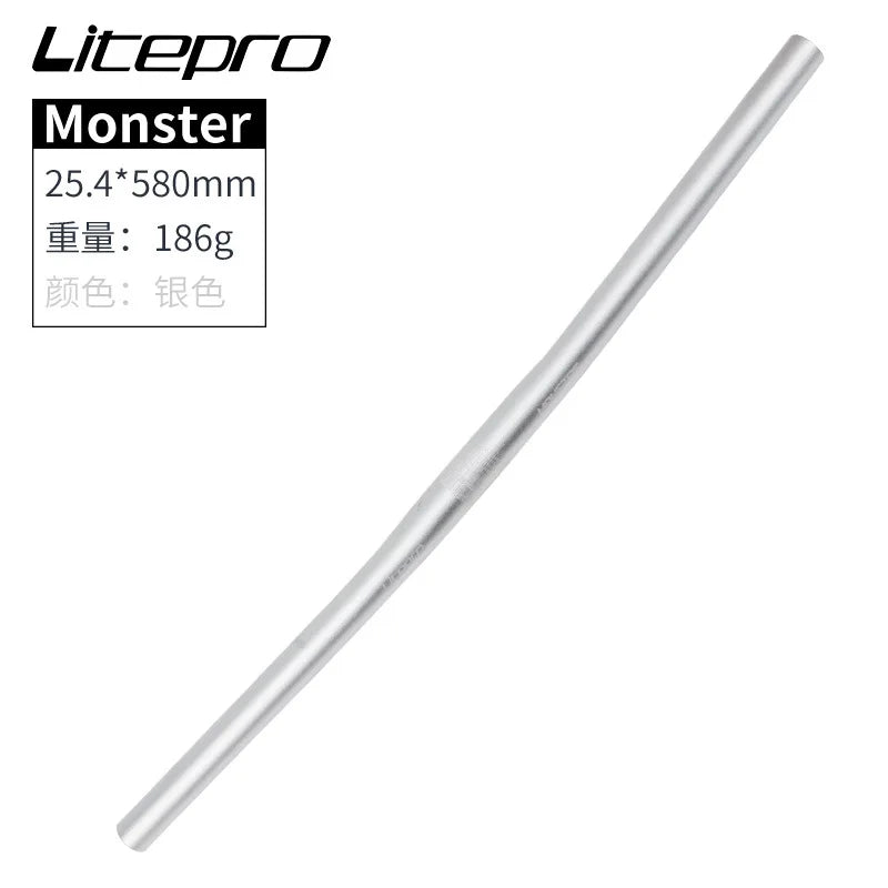 Folding Bike Horizontal 25.4*540/580mm Aluminium Alloy Ultra Light Handlebars Bicycle Parts