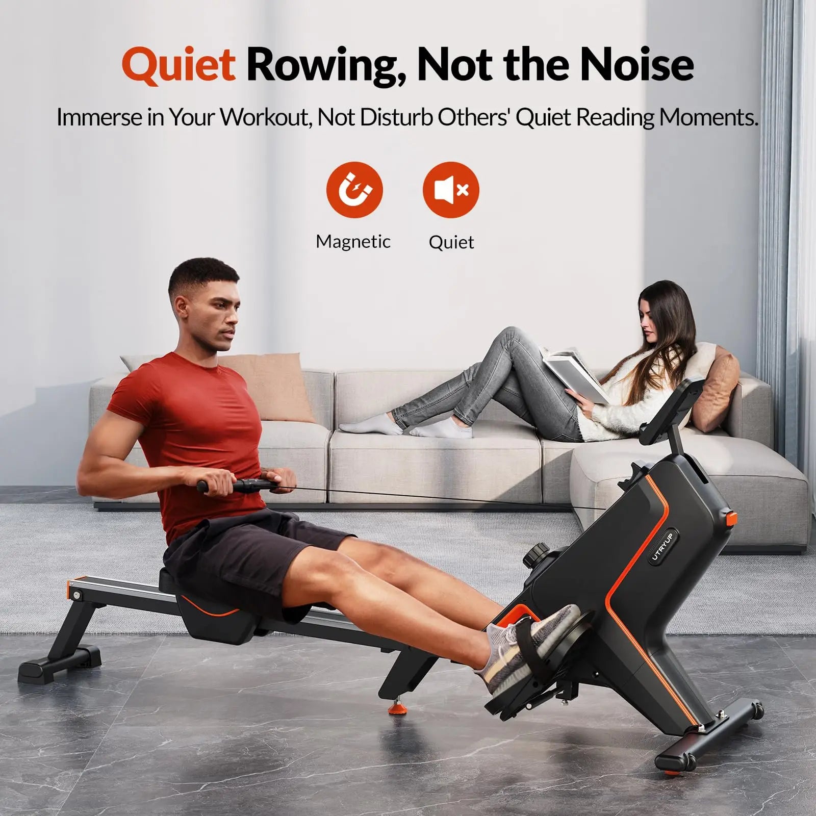 UTRYUP Magnetic Rowing Machines R05 Water Rower R10 16 Levels Quiet Resistance Foldable Compact Rowing Machine Home Gym Fitness