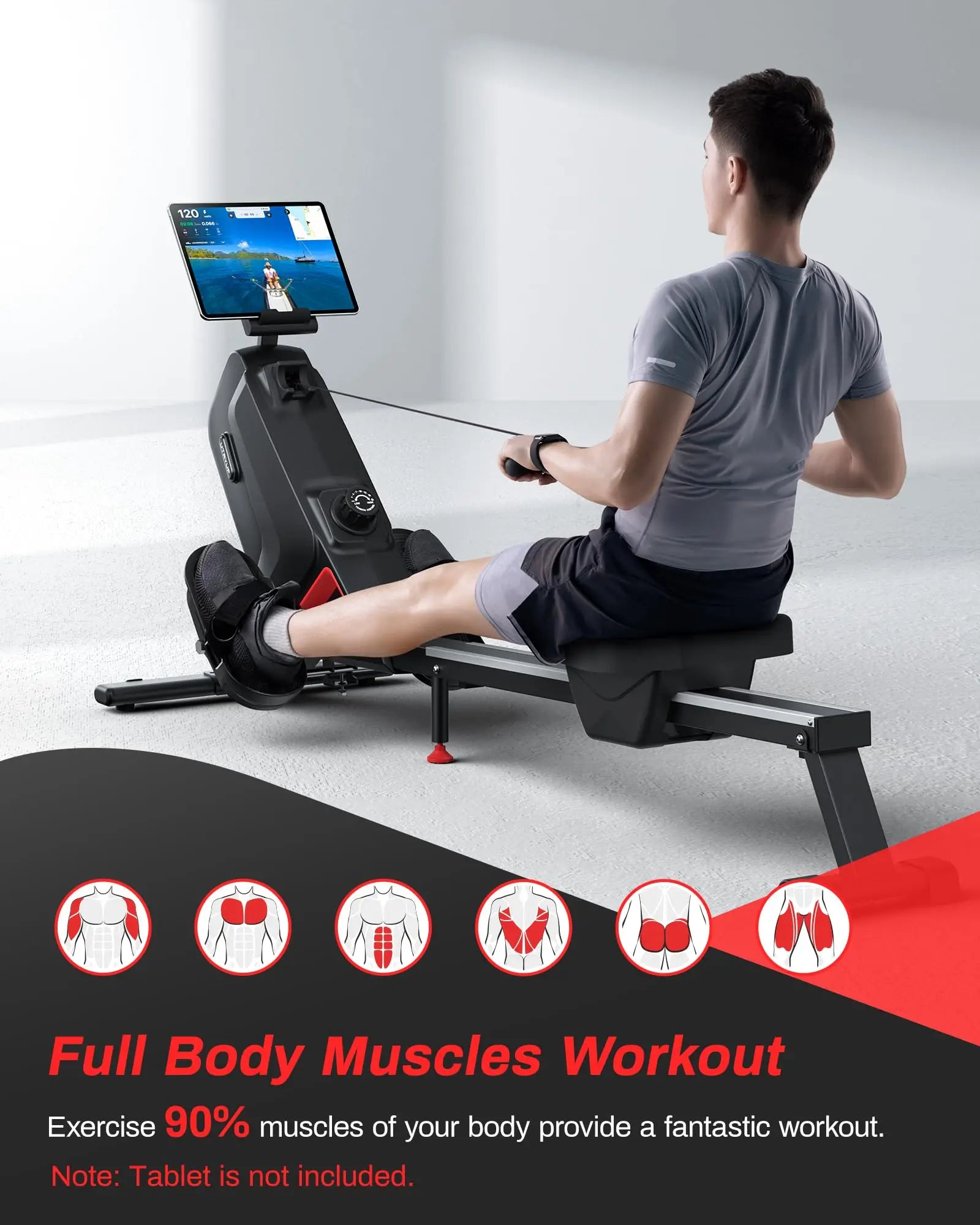 UTRYUP Magnetic Rowing Machines R05 Water Rower R10 16 Levels Quiet Resistance Foldable Compact Rowing Machine Home Gym Fitness
