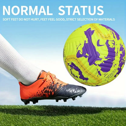 Soccer Ball Official Size 5 Three Layer Wear Rsistant Durable Soft PU Leather Seamless Football Team Match Group Train Game Play