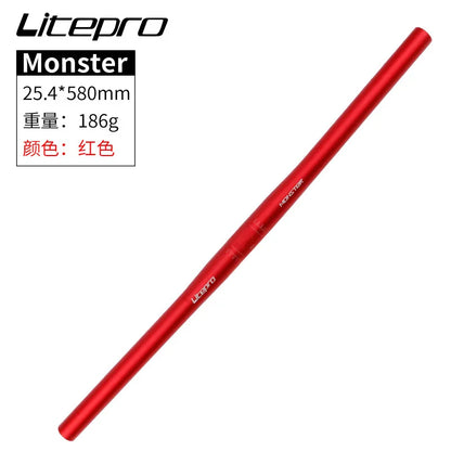 Folding Bike Horizontal 25.4*540/580mm Aluminium Alloy Ultra Light Handlebars Bicycle Parts