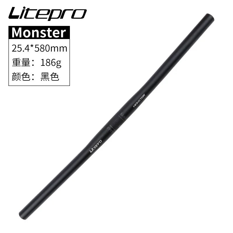 Folding Bike Horizontal 25.4*540/580mm Aluminium Alloy Ultra Light Handlebars Bicycle Parts