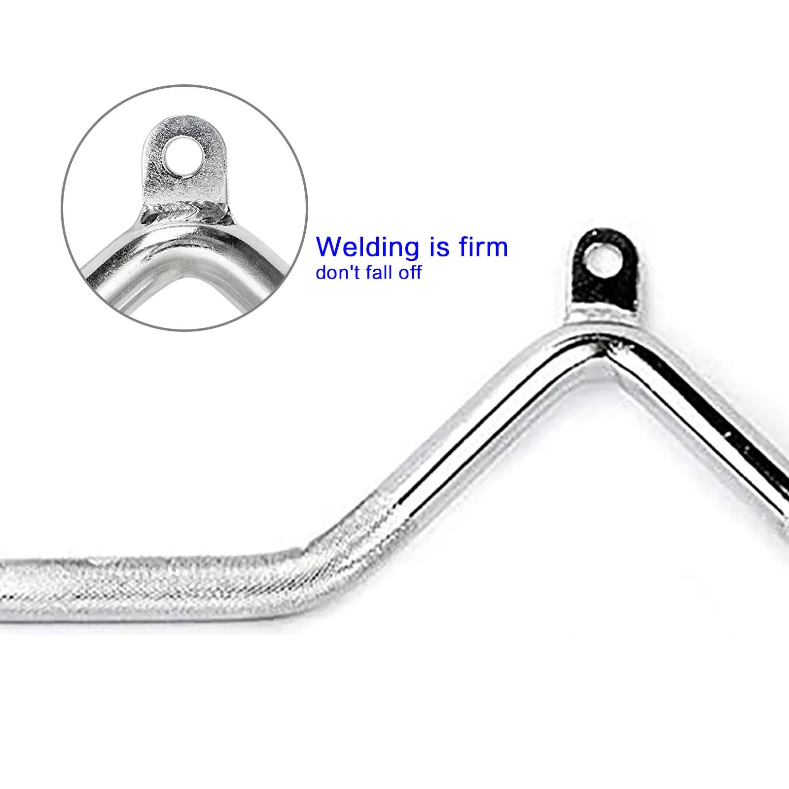 Gym Home Equipment Accessories Lat Pull Down Bar， Chrome-plated Surface Anti-rust High Load-bearing Fitness Tricep Rope Training