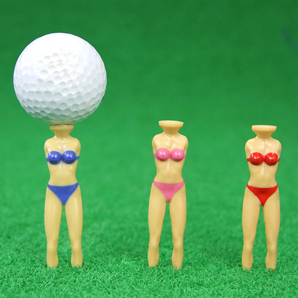 5pc Funny Golf Tees Lady Bikini Girl Golf Tees,78 mm Plastic Pin-up Golf Tees,Home Golf Tees for Golf Training, Golf Accessories