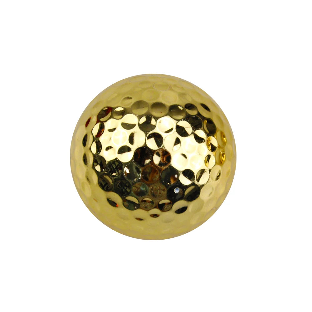 1Pcs Plated Gold Color Practice Golf Balls Gift