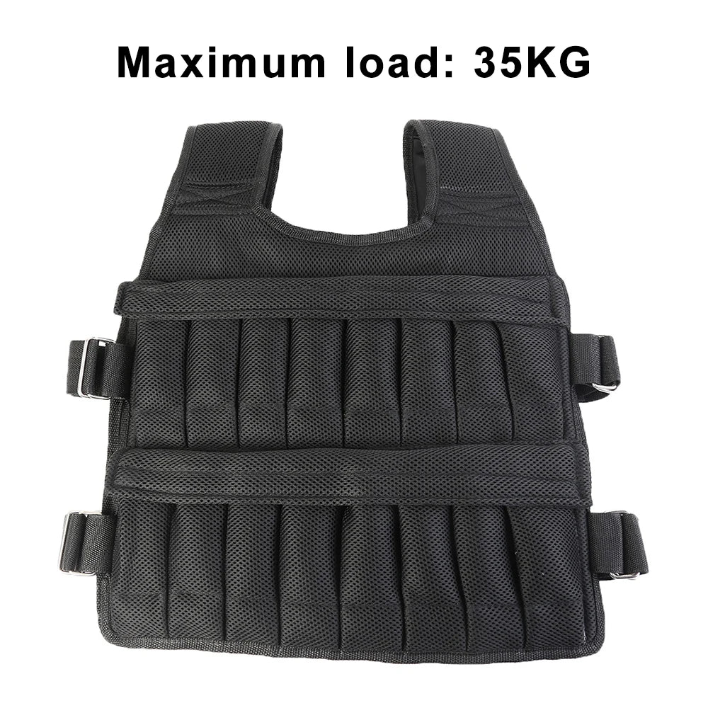 Loading Weight Vest Boxing Weight Training Workout Fitness Gym Equipment Adjustable Coat Jacket Sand without Counterweight