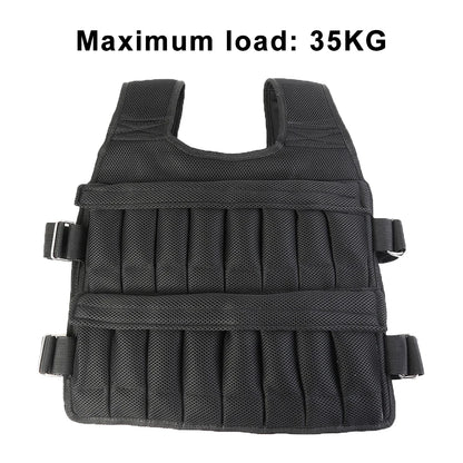 Loading Weight Vest Boxing Weight Training Workout Fitness Gym Equipment Adjustable Coat Jacket Sand without Counterweight