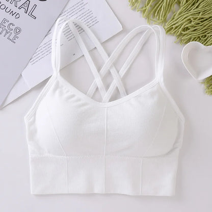 Breathable Sports Bra Anti-sweat Fitness Top Seamless Bra Shockproof Crop Top Women Push up Sport Bra Gym Workout Top