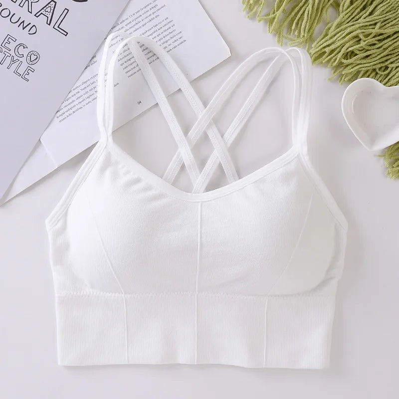 Breathable Sports Bra Anti-sweat Fitness Top Seamless Bra Shockproof Crop Top Women Push up Sport Bra Gym Workout Top
