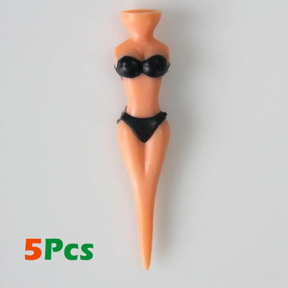 5pc Funny Golf Tees Lady Bikini Girl Golf Tees,78 mm Plastic Pin-up Golf Tees,Home Golf Tees for Golf Training, Golf Accessories