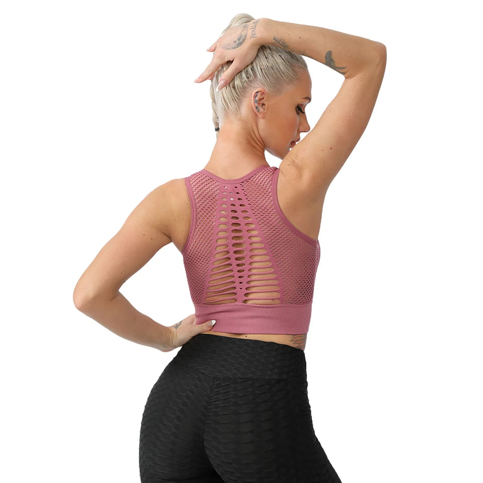 Sports Bras For Women Yoga Bra For fitness Workout Running Shirts Seamless Comfortable Yoga Bras Tank Top  With Removable Pads