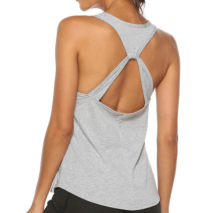 Sexy Backless Yoga Tank Tops For Women Sleeveless Sport Fitness T Shirt Workout Yoga Shirts Quick Dry Athletic Running Vest Lady