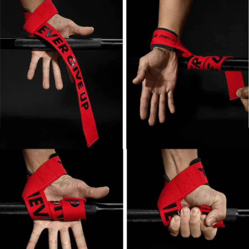 Fitness Weight Lifting Straps Gym Hand Grips Deadlifts Padded Neoprene Weightlifting Bodybuilding Powerlifting Strength Training