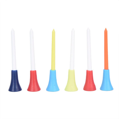 30PC  83mm Multi Color Plastic Golf Tees Durable Rubber Cushion Top Golf Tee hot sale
