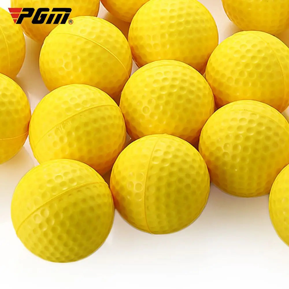 10Pcs Yellow PU Foam Golf Balls Sponge Elastic Indoor Outdoor Practice Training
