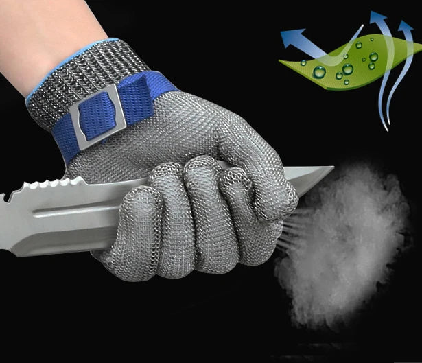 Safety Cut Proof Protect Glove 100% Stainless Steel Metal Mesh Butcher Gloves