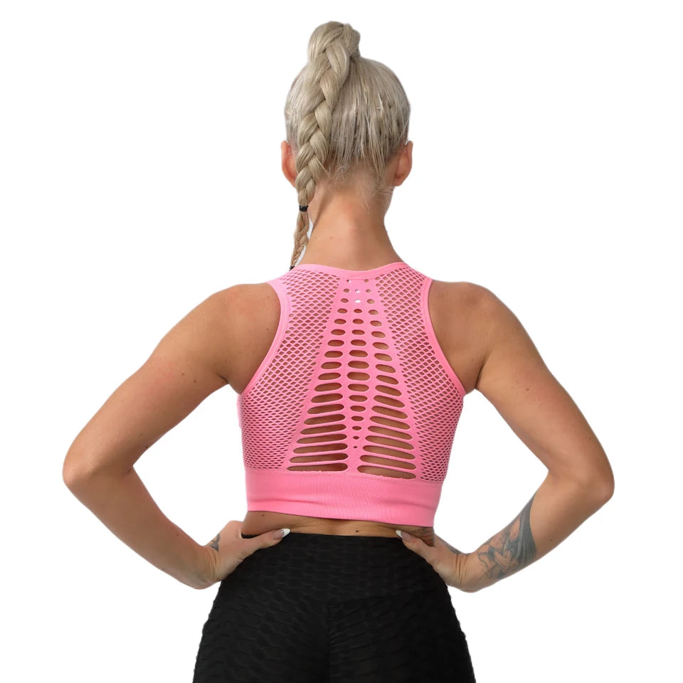 Sports Bras For Women Yoga Bra For fitness Workout Running Shirts Seamless Comfortable Yoga Bras Tank Top  With Removable Pads