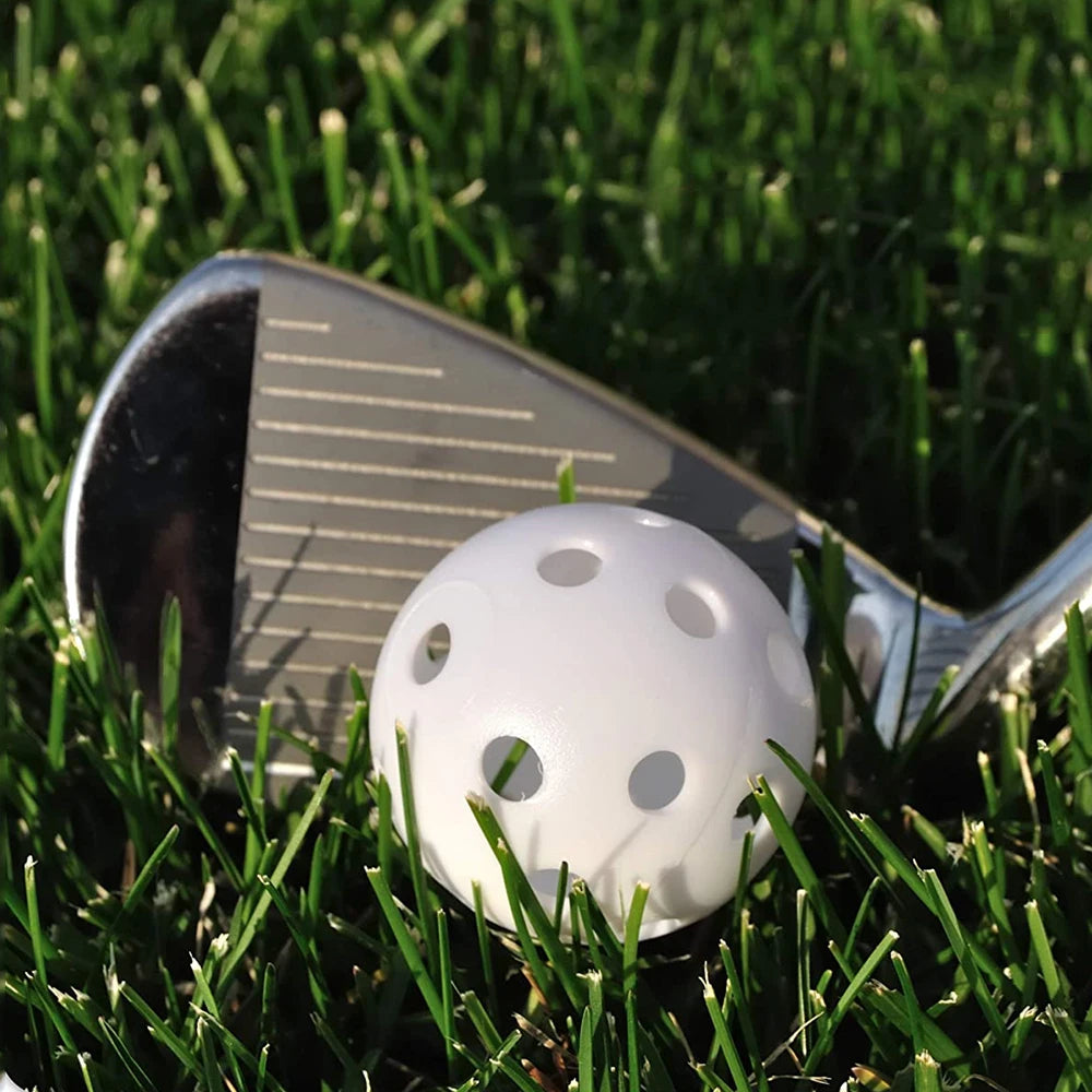 12Pcs 42MM Plastic Airflow Indoor Practice Golf Balls