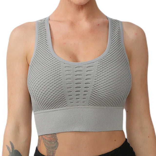 Yoga Sports Bra Women Yoga Crop Top Shockproof Push Up Underwear Fitness Bras Athletic Vest Gym Shirt Sport Sportswear Sling Bra