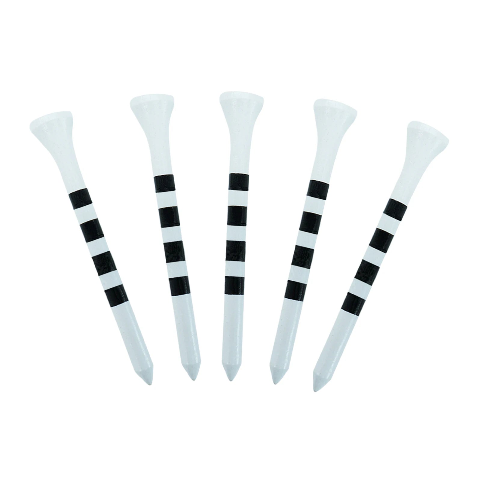 20 Pcs Golf Tees Stand Printing Scale Unbreakable Reduces Friction Golf Tees Plastic Side Spin 5 Prongs Tee Golf Supplies