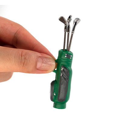 1/12 Dollhouse Miniature Accessories Mini Golf Clubs with Bag Model Toys for Doll House Decoration
