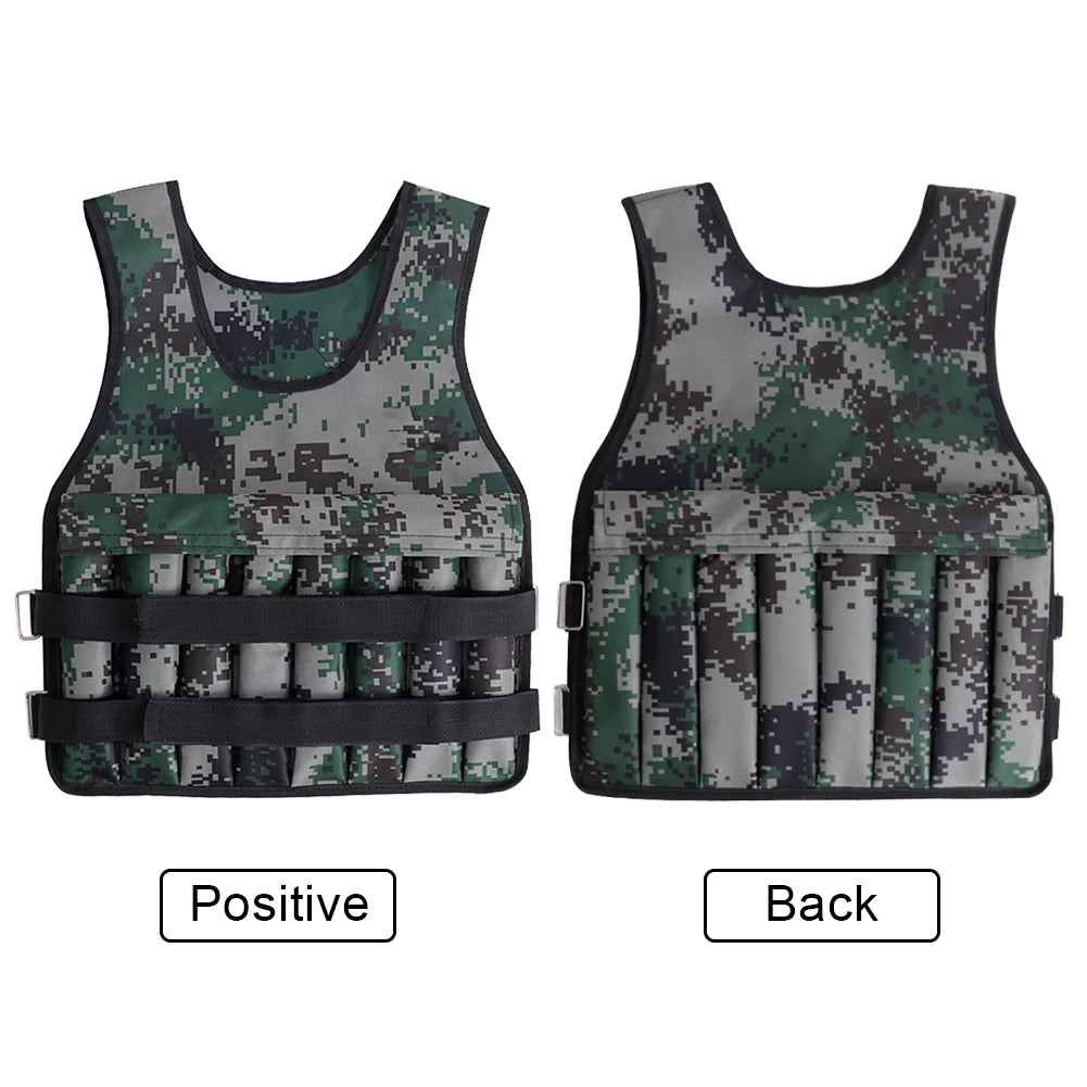 Loading Weight Vest Boxing Weight Training Workout Fitness Gym Equipment Adjustable Coat Jacket Sand without Counterweight
