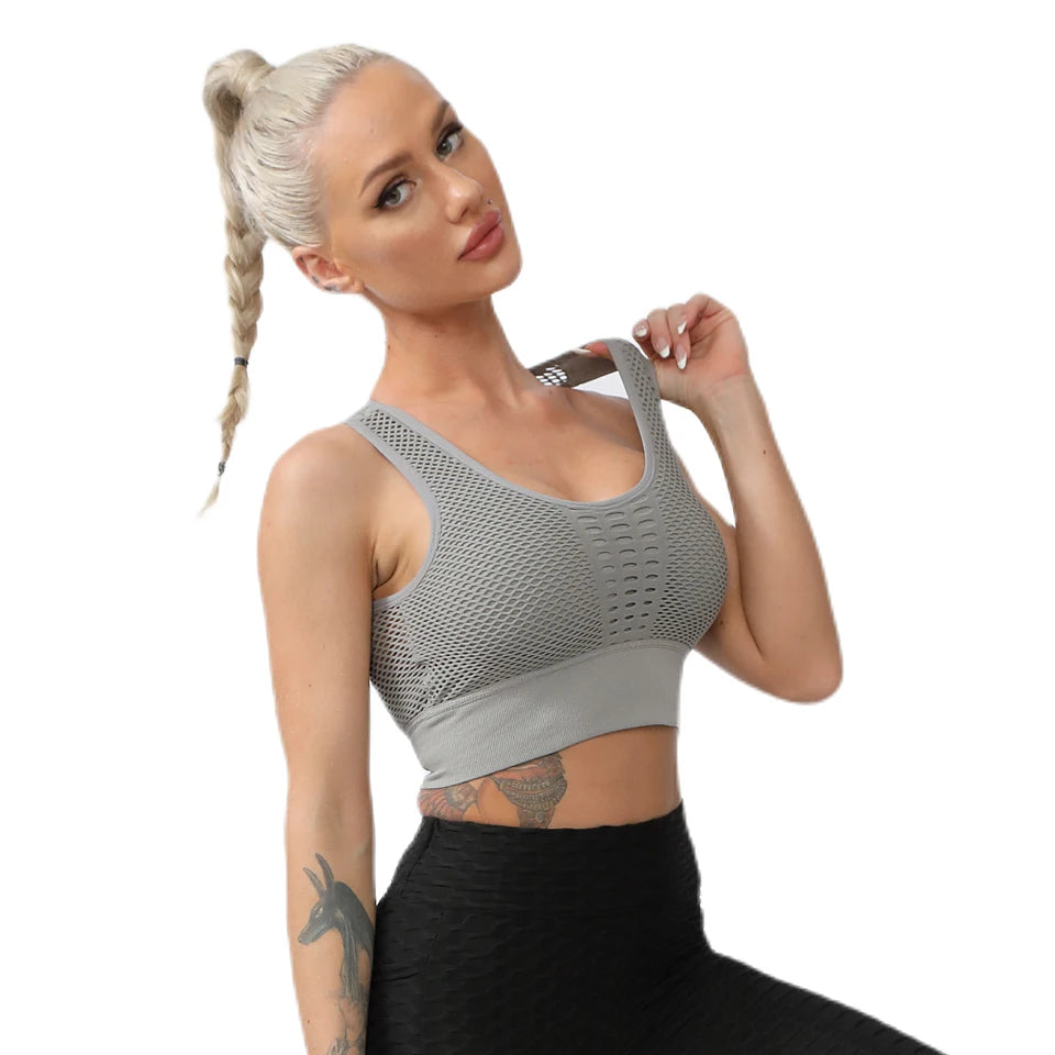 Sports Bras For Women Yoga Bra For fitness Workout Running Shirts Seamless Comfortable Yoga Bras Tank Top  With Removable Pads