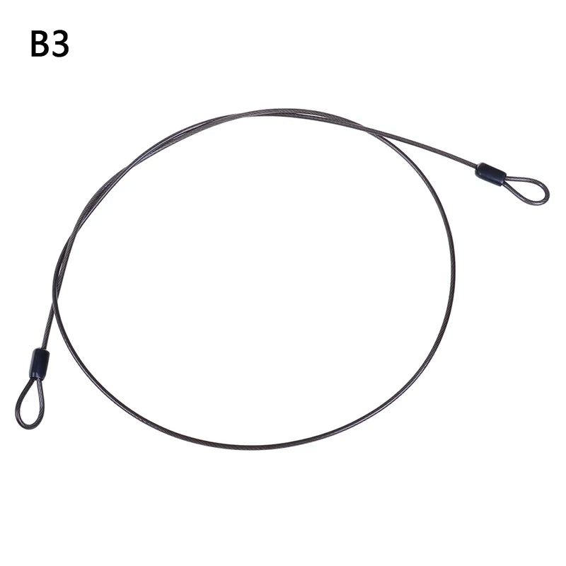 Safety Cable Steel Wire Rope 0.5/1M For Outdoor Sports Bike Lock  Guard Security Luggage