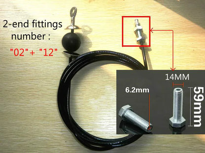 Fitness Equipment Accessories Set, Steel Wire Rope Assembly, 5mm, 6mm Wire and Head Accessories Fit Gym Cable, Gym Cable