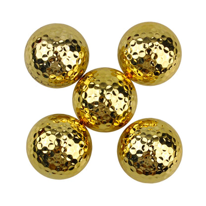 1Pcs Plated Gold Color Practice Golf Balls Gift