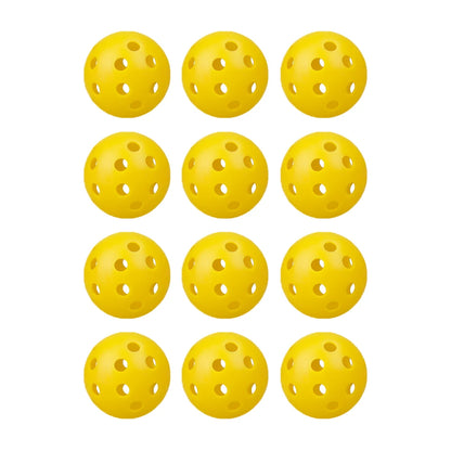 12Pcs 42MM Plastic Airflow Indoor Practice Golf Balls